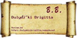Bulyáki Brigitta névjegykártya